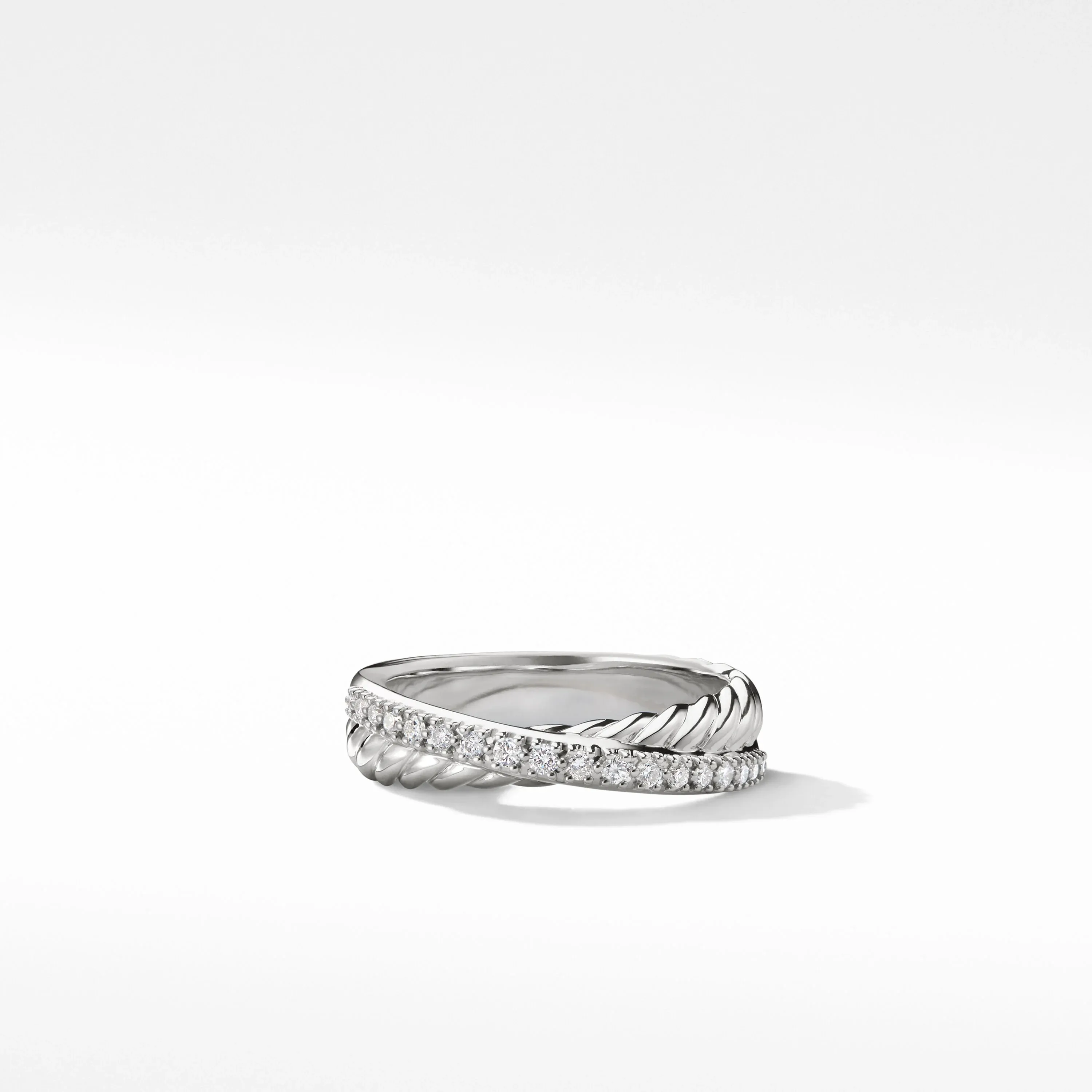 0.14 CTW Twisted Pave Natural Diamond Wedding Band
