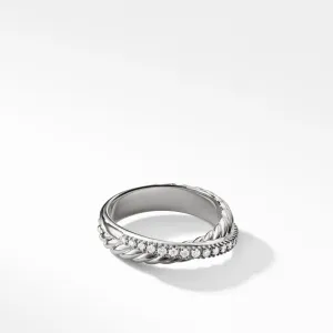 0.14 CTW Twisted Pave Natural Diamond Wedding Band