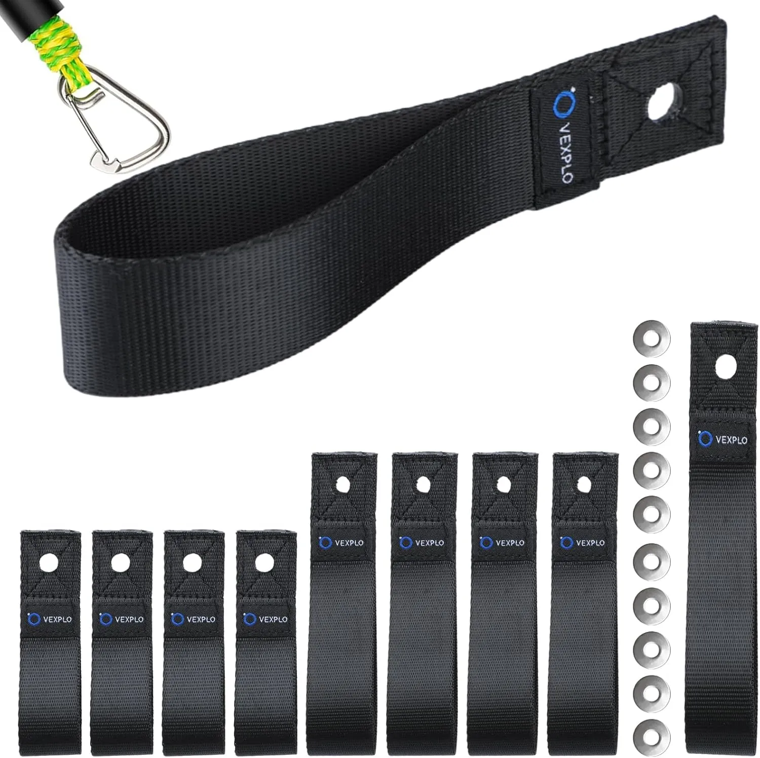 10 PCS Soft Loops Jet Ski Anchor Points Accessories, Fast & Secure Tie Down Straps Cleats for Docking Bumpers & Fenders, Anchoring Lines & Bungee Dock Rope on WaveRunner, Seadoo PWC