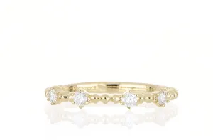18k Yellow Gold Diamond Wedding Band
