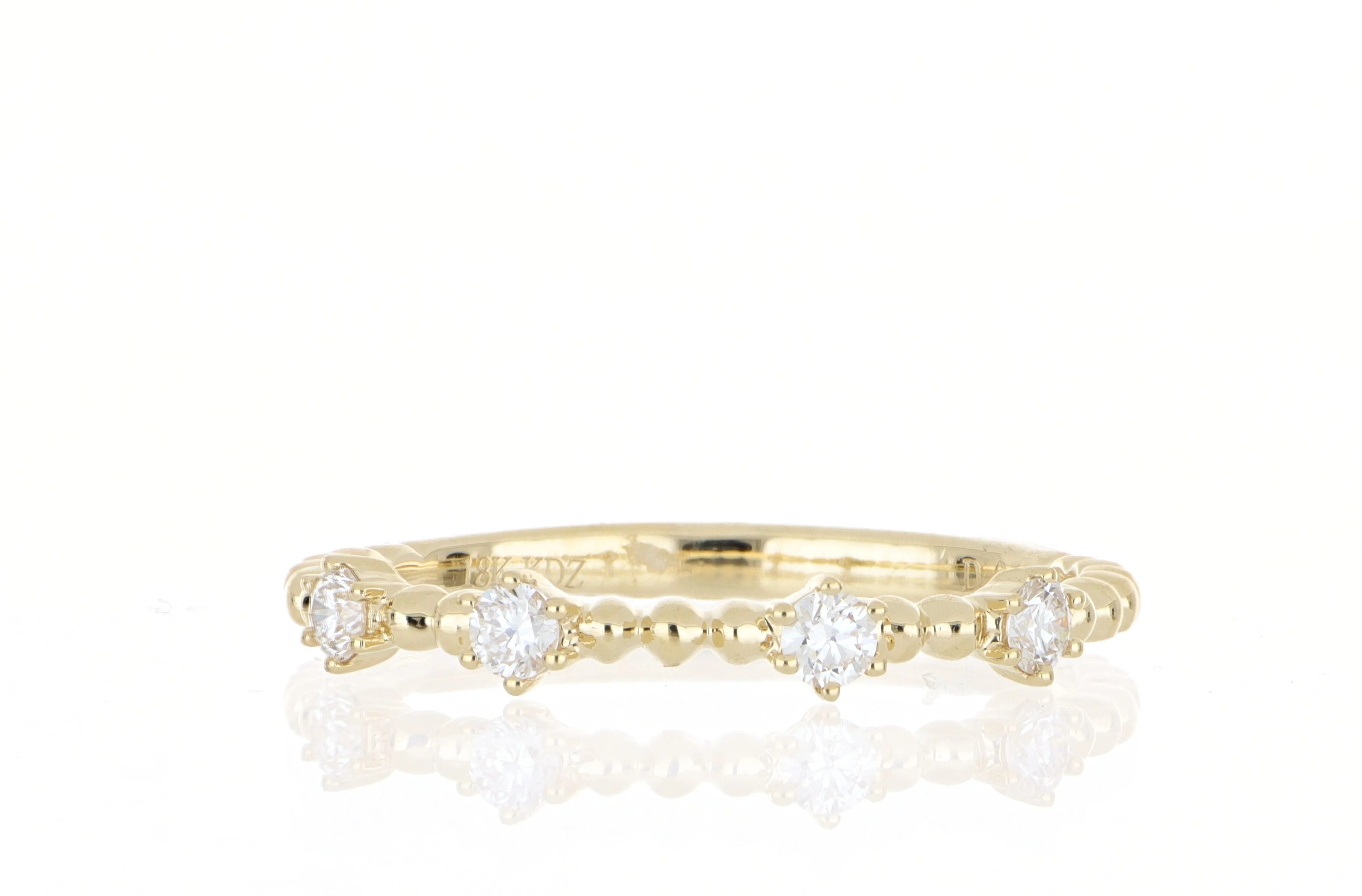 18k Yellow Gold Diamond Wedding Band