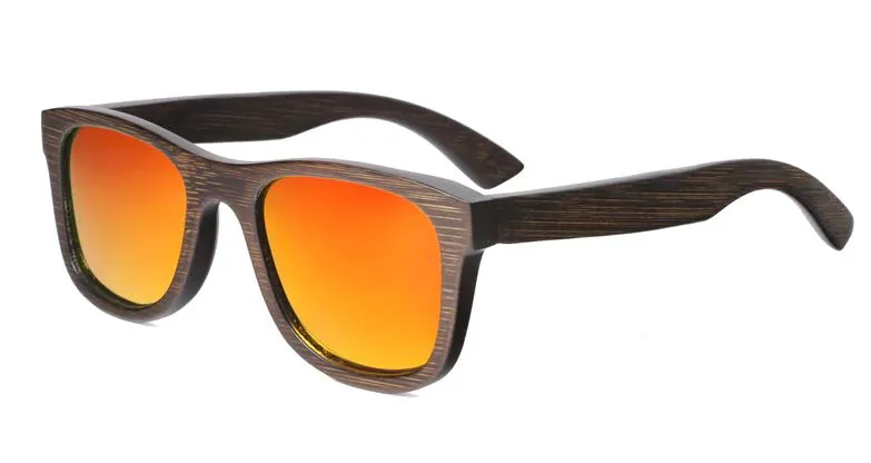 2022 NEW Bamboo sunglasses men, women polarized UV400 mirror all wood sunglasses - BB412