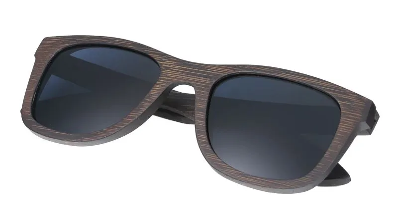 2022 NEW Bamboo sunglasses men, women polarized UV400 mirror all wood sunglasses - BB412