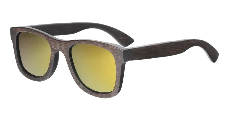 2022 NEW Bamboo sunglasses men, women polarized UV400 mirror all wood sunglasses - BB412