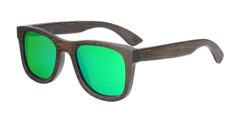 2022 NEW Bamboo sunglasses men, women polarized UV400 mirror all wood sunglasses - BB412
