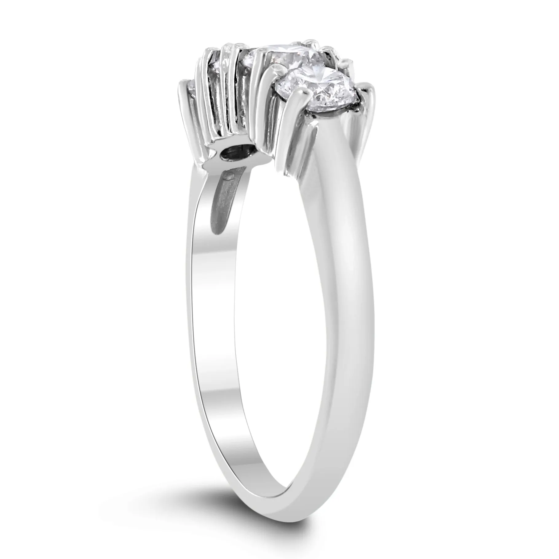 4 Stone Diamond Ring (0.96 ct Diamonds) in Platinum