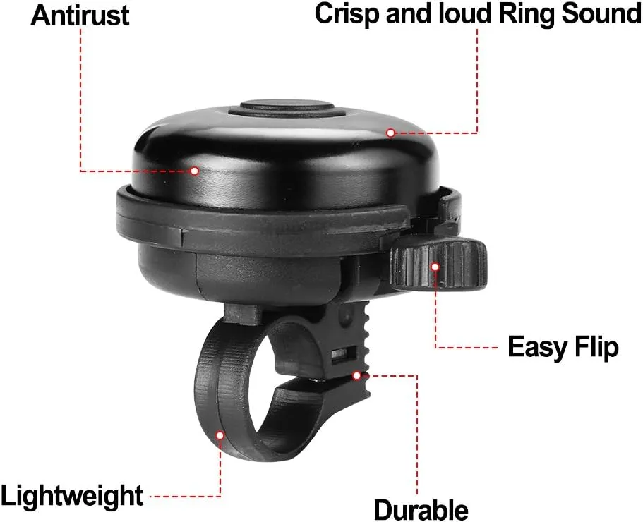 Accmor Classic Bike Bell, Aluminum Bicycle Bell, Loud Crisp Clear Sound Bicycle Bike Bell for Adults Kids