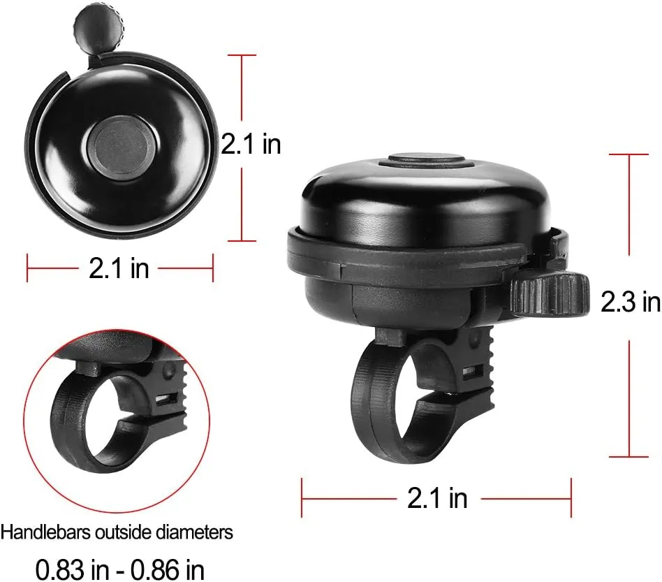 Accmor Classic Bike Bell, Aluminum Bicycle Bell, Loud Crisp Clear Sound Bicycle Bike Bell for Adults Kids