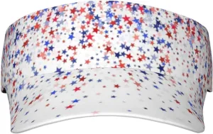 American Flag Independence Day Visor Hat, Fashion Sports Sun Visor Hat, Adjustable Golf Hat for Women Men