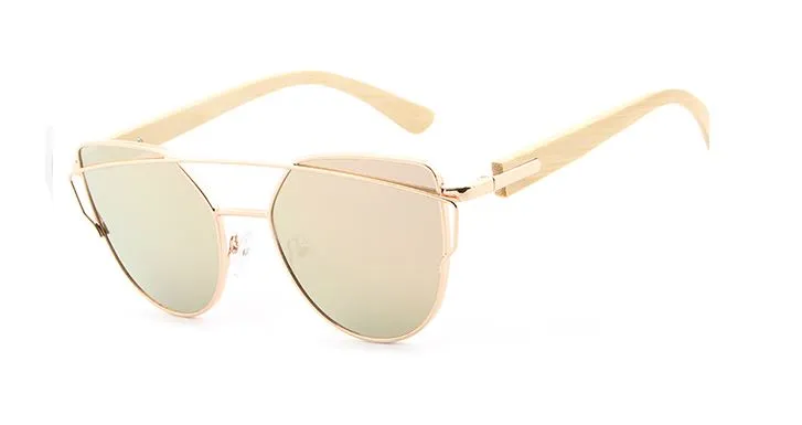 Bamboo Sunglasses UV400 Butterfly style - BB602