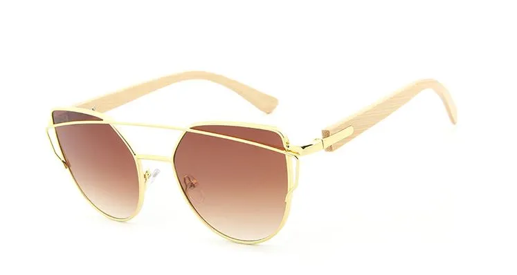Bamboo Sunglasses UV400 Butterfly style - BB602