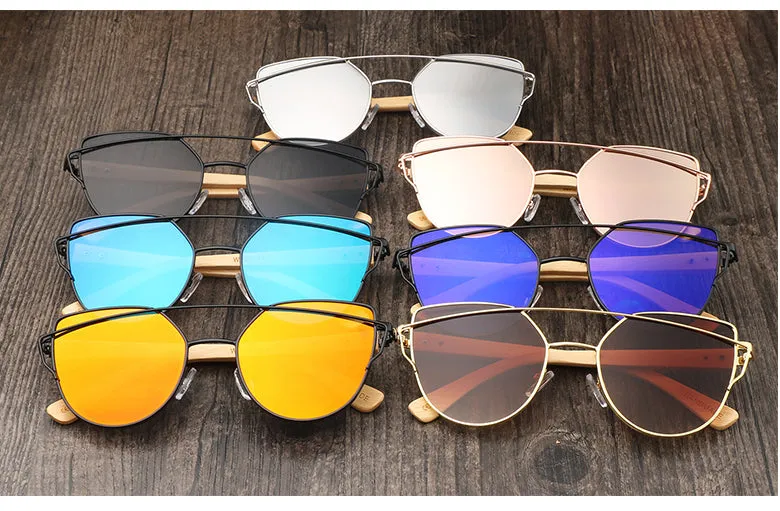 Bamboo Sunglasses UV400 Butterfly style - BB602