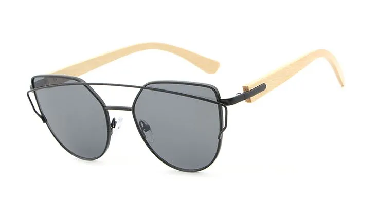 Bamboo Sunglasses UV400 Butterfly style - BB602