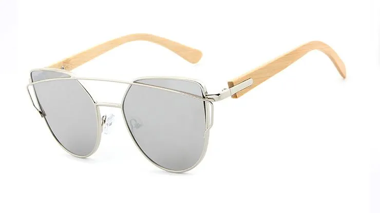 Bamboo Sunglasses UV400 Butterfly style - BB602