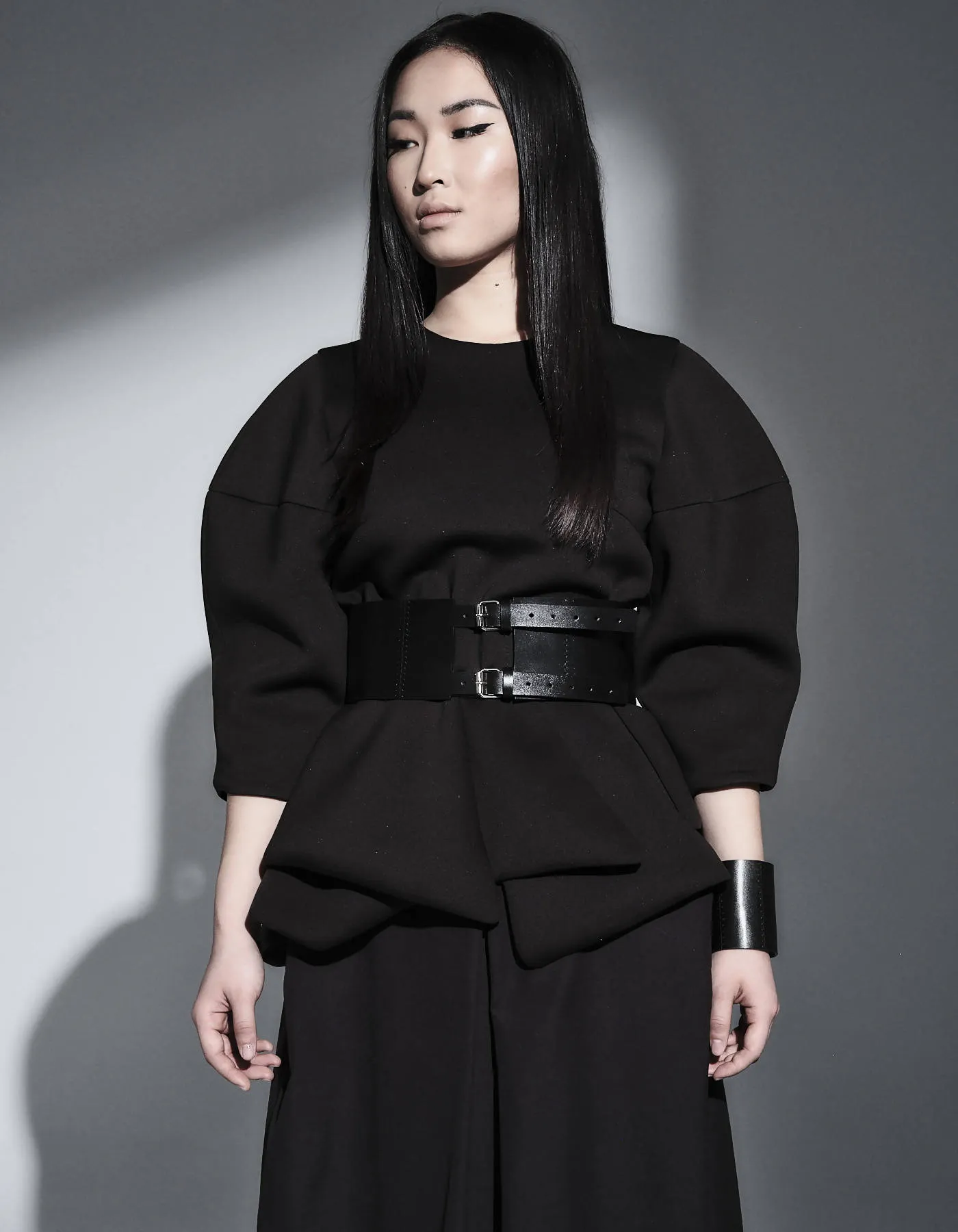 Black Leather Corset Belt Frida