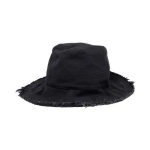 Bucket Hat Black Cotton One Size