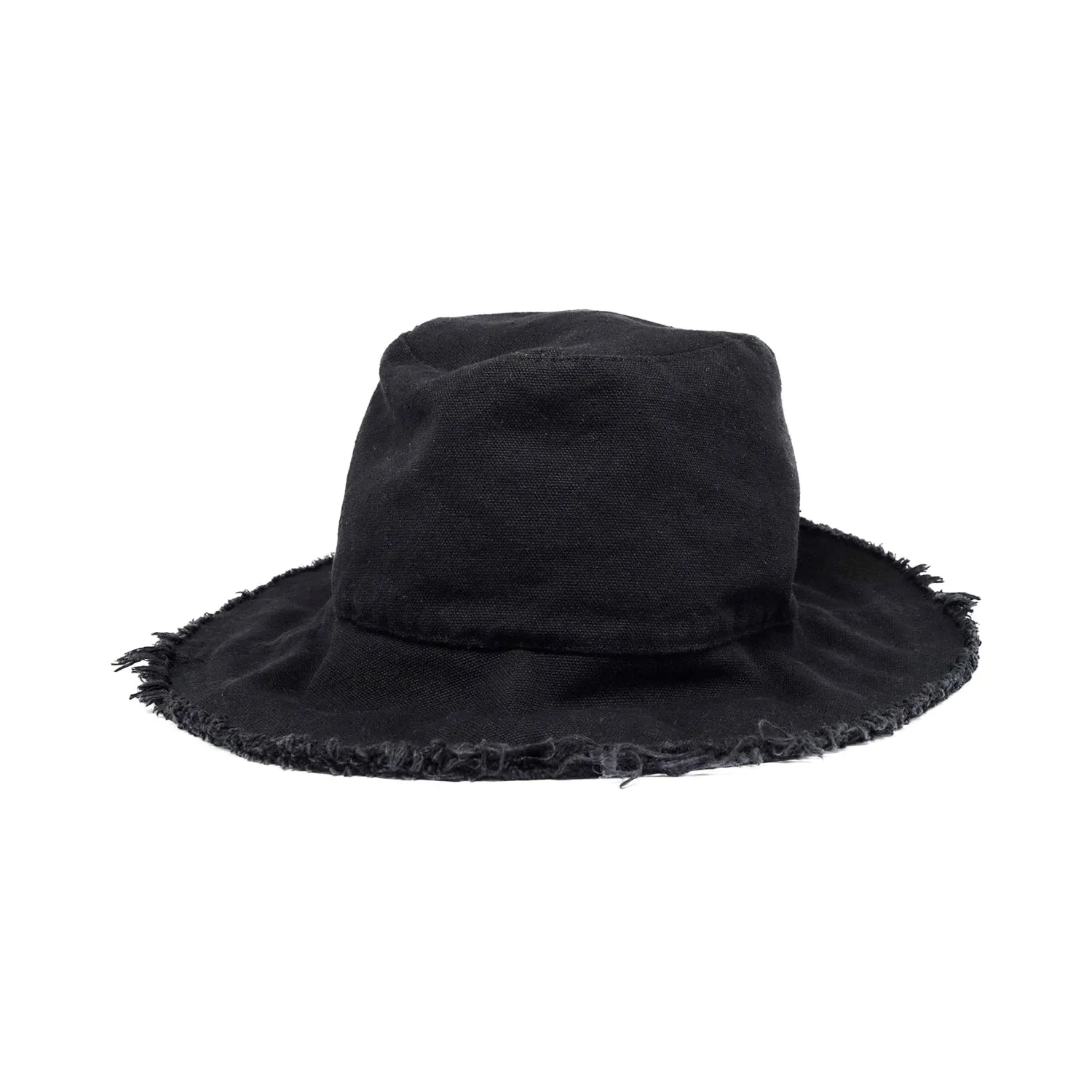 Bucket Hat Black Cotton One Size