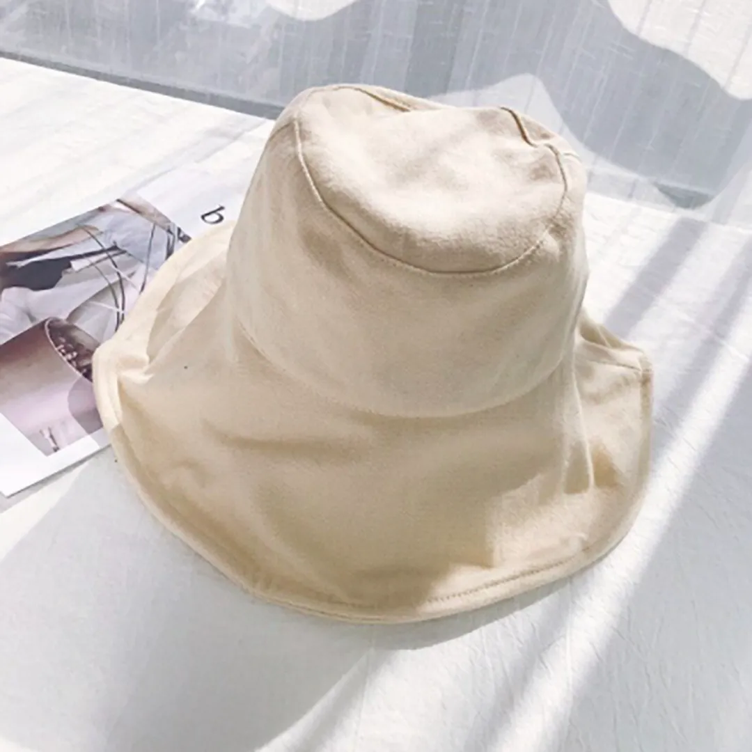 Cotton Floppy Bucket Hat - Off White