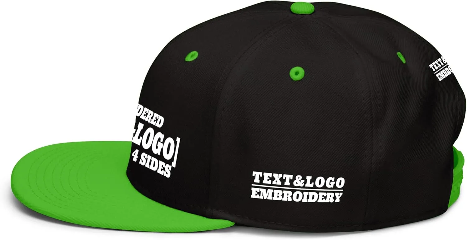 Custom Hat/Cap, Embroidery Personalized Text & LogoSnapback Baseball Trucker Hat