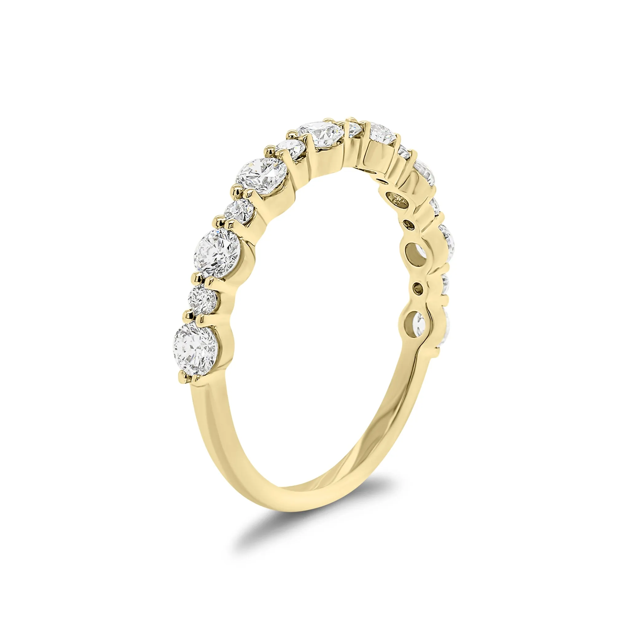 Diamond Pattern Wedding Band