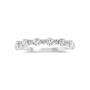 Diamond Pattern Wedding Band