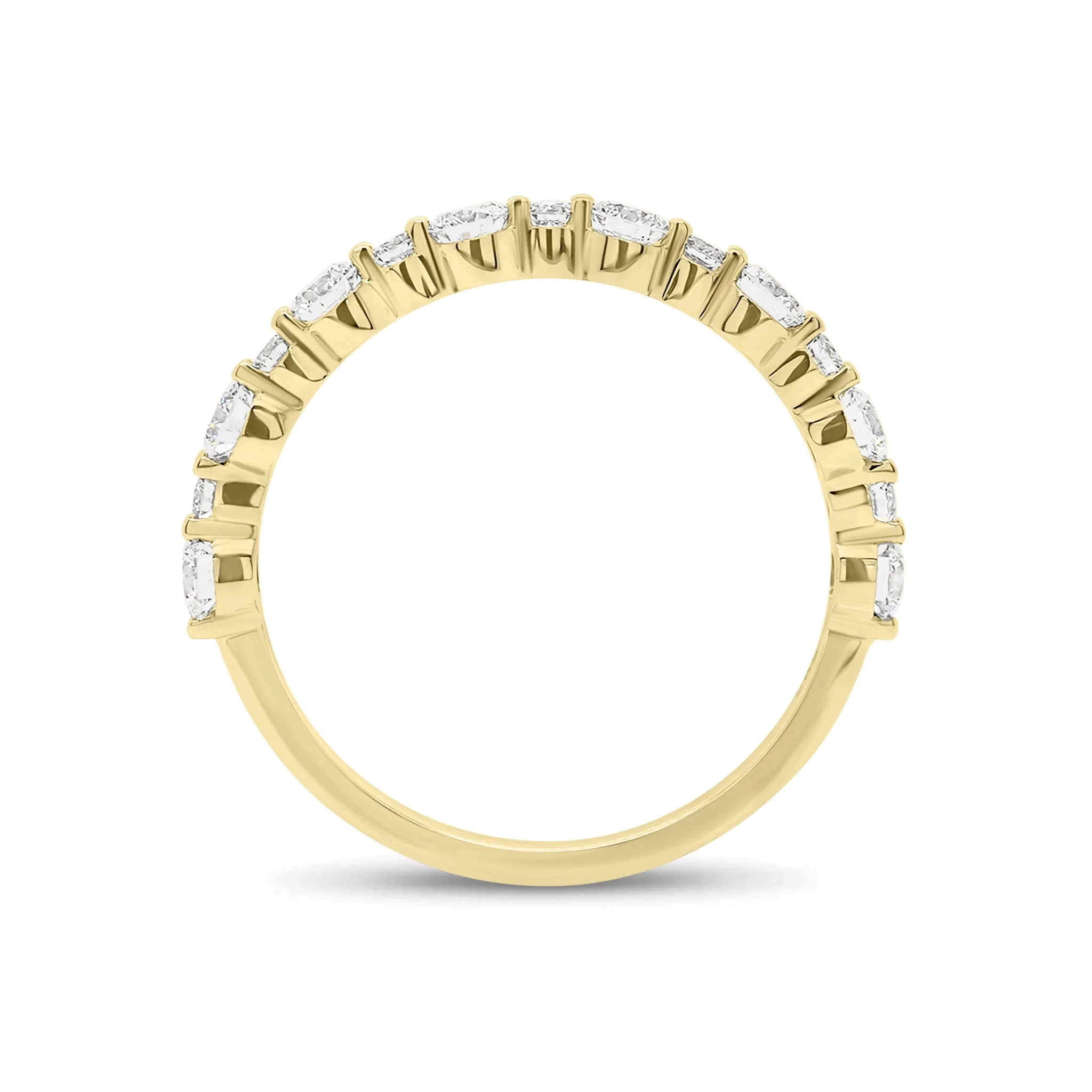 Diamond Pattern Wedding Band
