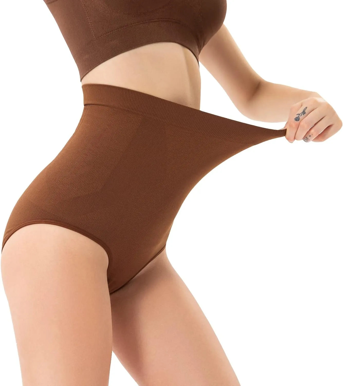 DREAM SLIM Women's High-Waist Seamless Body Shaper Briefs Tummy Control Panty Butt Lifter Shapewear Slim Waist Trainer