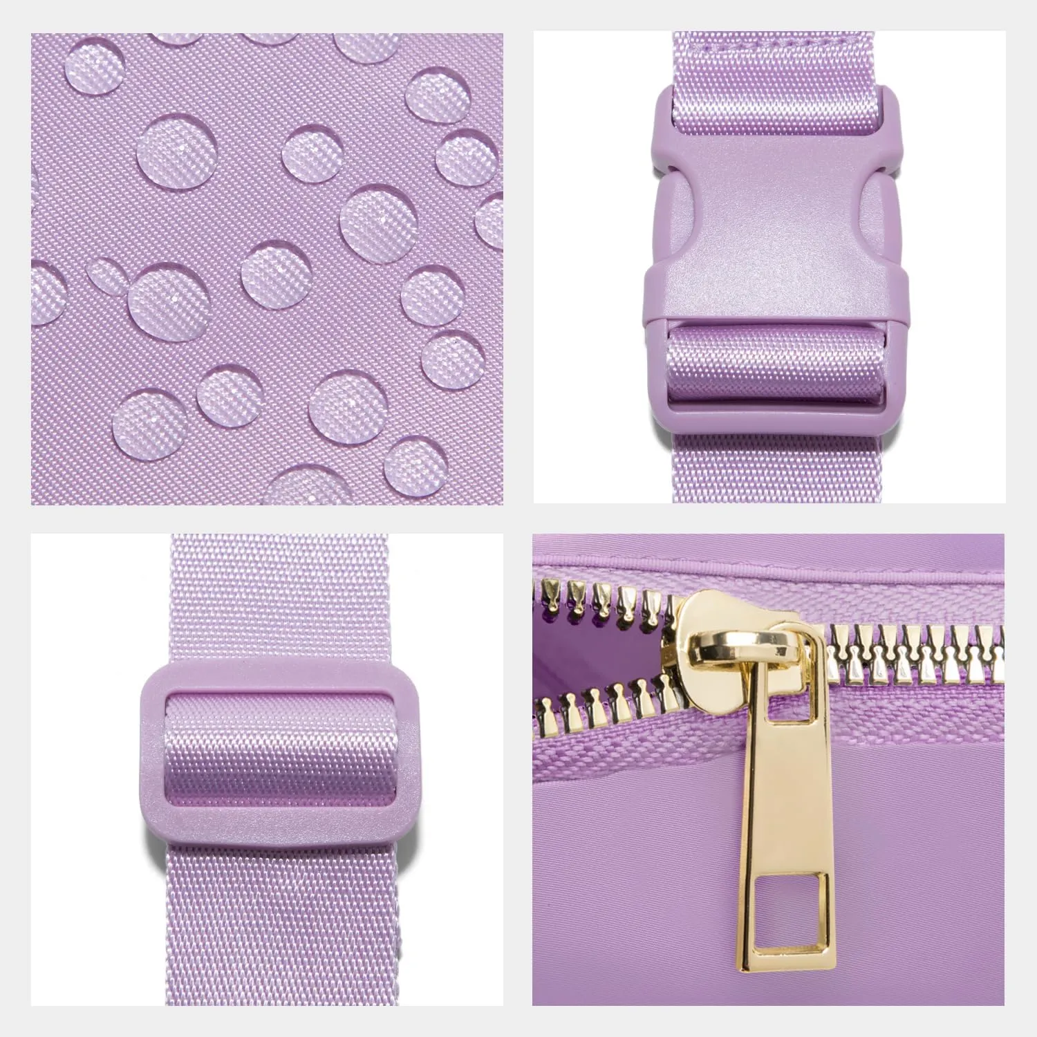 Gitus Waist Pack Belt Bag with Initial Patch, Lavender, Personalized Gifts for Teen Girls, Trendy Stuff, Crossbody Bags for Women
