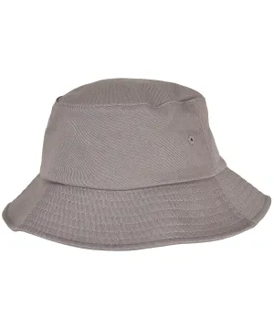 Grey - Kids Flexfit cotton twill bucket hat