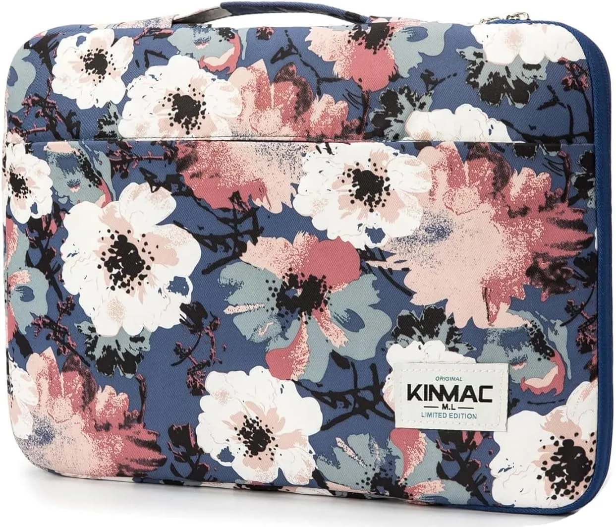 Kinmac 360 Protective Laptop Sleeve Case Bag Cover with Handle for MacBook Air 15 inch, and 15 inch-15.6 inch HP,Lenovo,Dell,ASUS,Acer Notebook Computer (Camellia)