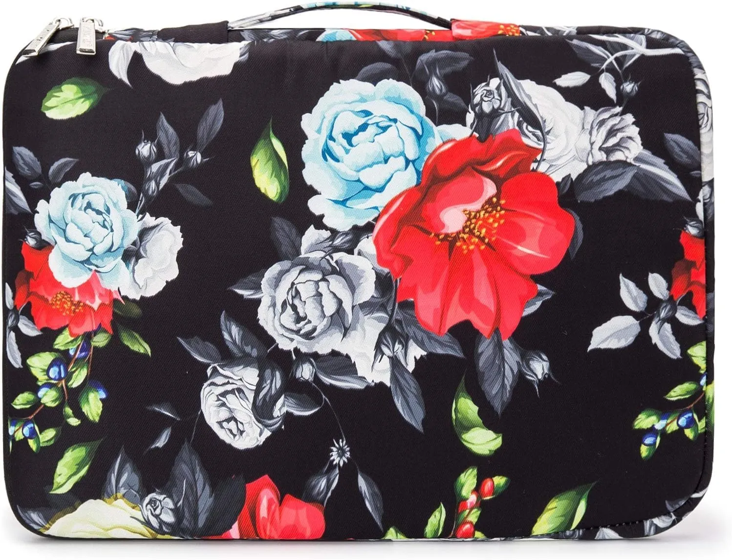 Kinmac 360 Protective Laptop Sleeve Case Bag Cover with Handle for MacBook Air 15 inch, and 15 inch-15.6 inch HP,Lenovo,Dell,ASUS,Acer Notebook Computer (Colorful Rose)