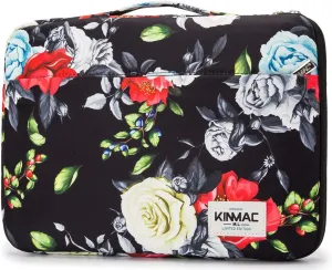 Kinmac 360 Protective Laptop Sleeve Case Bag Cover with Handle for MacBook Air 15 inch, and 15 inch-15.6 inch HP,Lenovo,Dell,ASUS,Acer Notebook Computer (Colorful Rose)