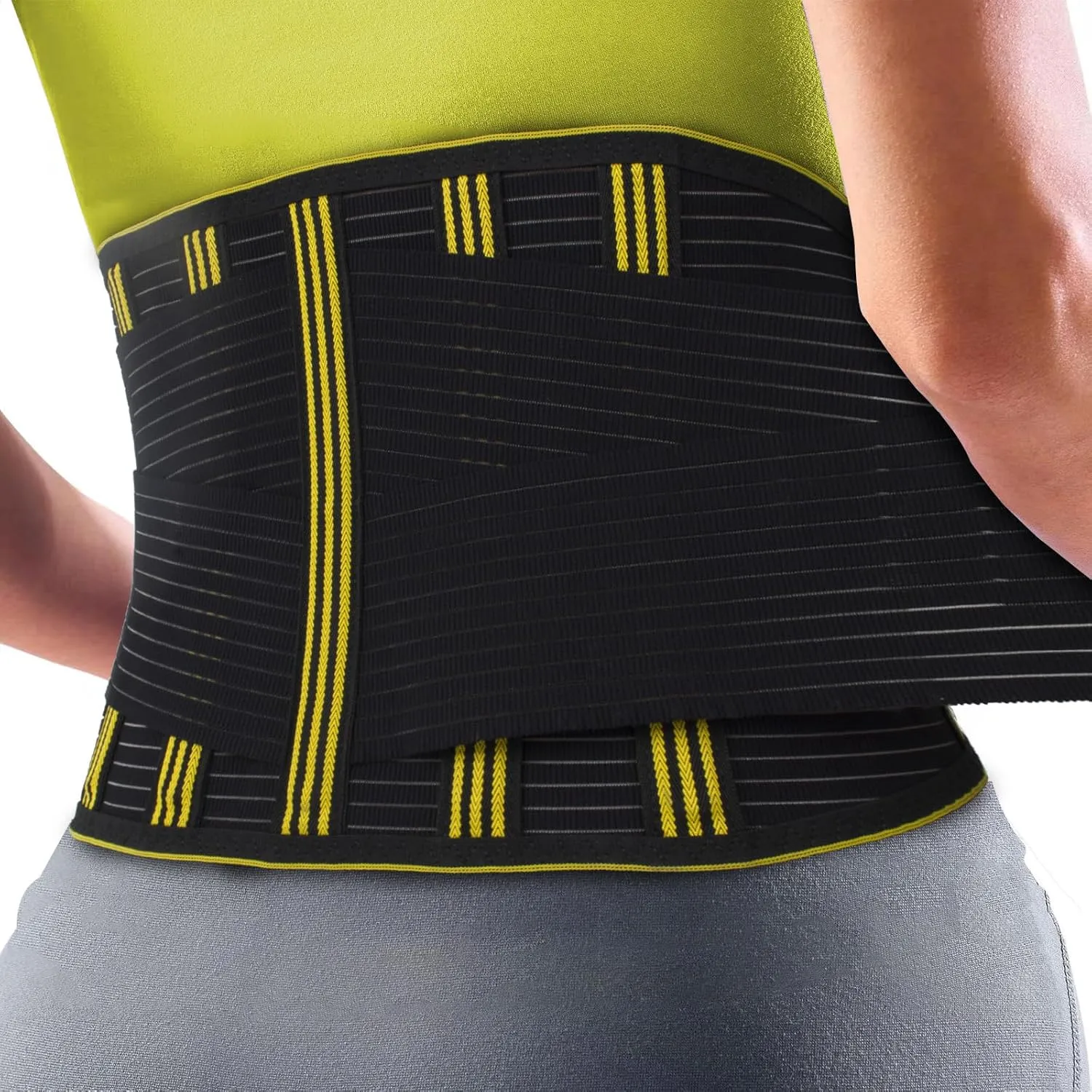 Lumbar Support Belt - Back Support for Men and Women - Waist Back Support Belt to Relieve Back Pain, Sciatica, Spinal Stenosis, Scoliosis or Herniated Discs