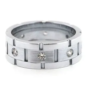 Men's Diamond  Wedding Band - Link Up