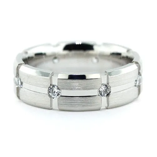 Men's Diamond  Wedding Band - Off the Grid