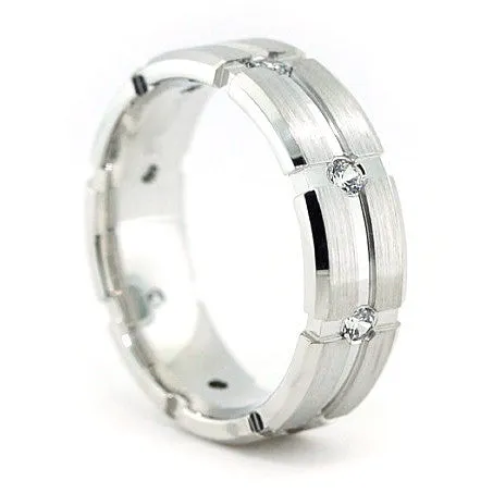 Men's Diamond  Wedding Band - Off the Grid