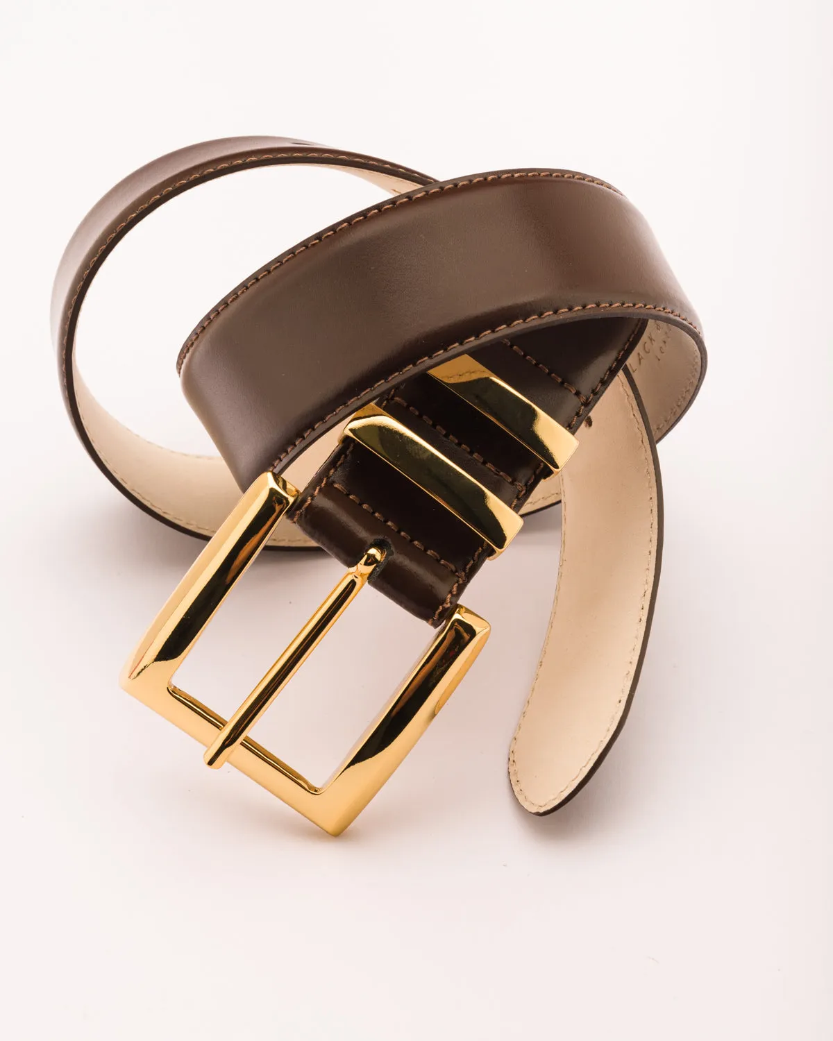 Naomi brown leather waist belt