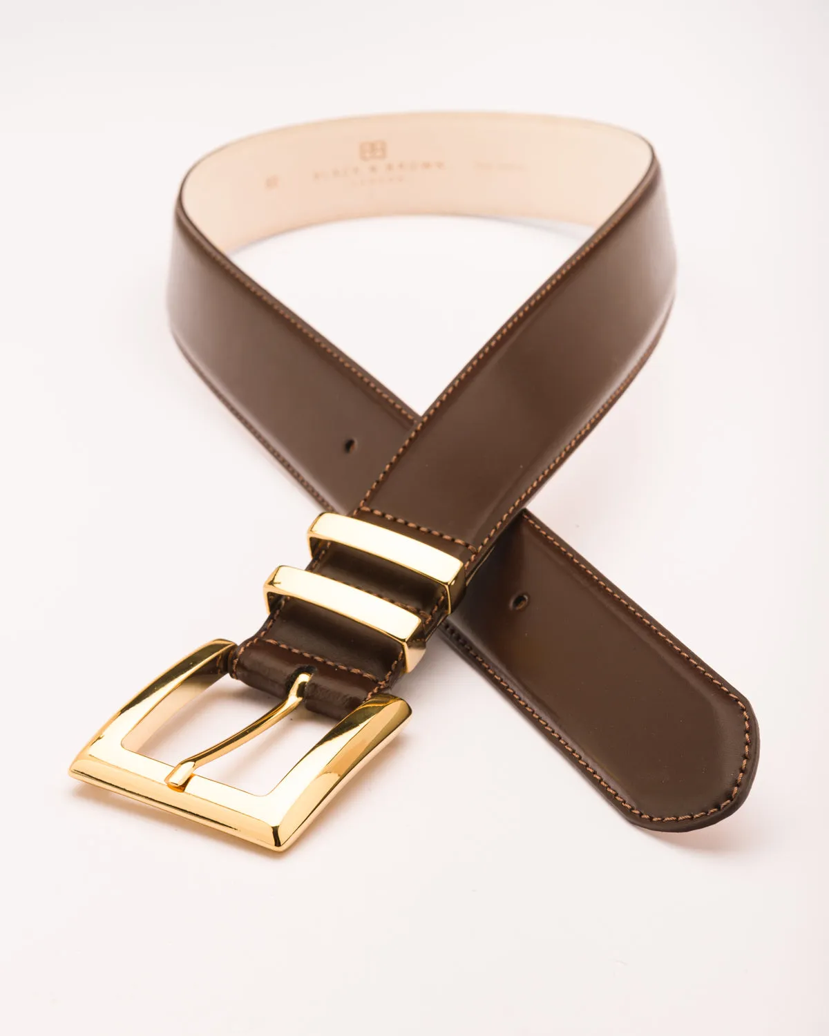 Naomi brown leather waist belt
