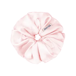 Oversized Pink Silk Scrunchie