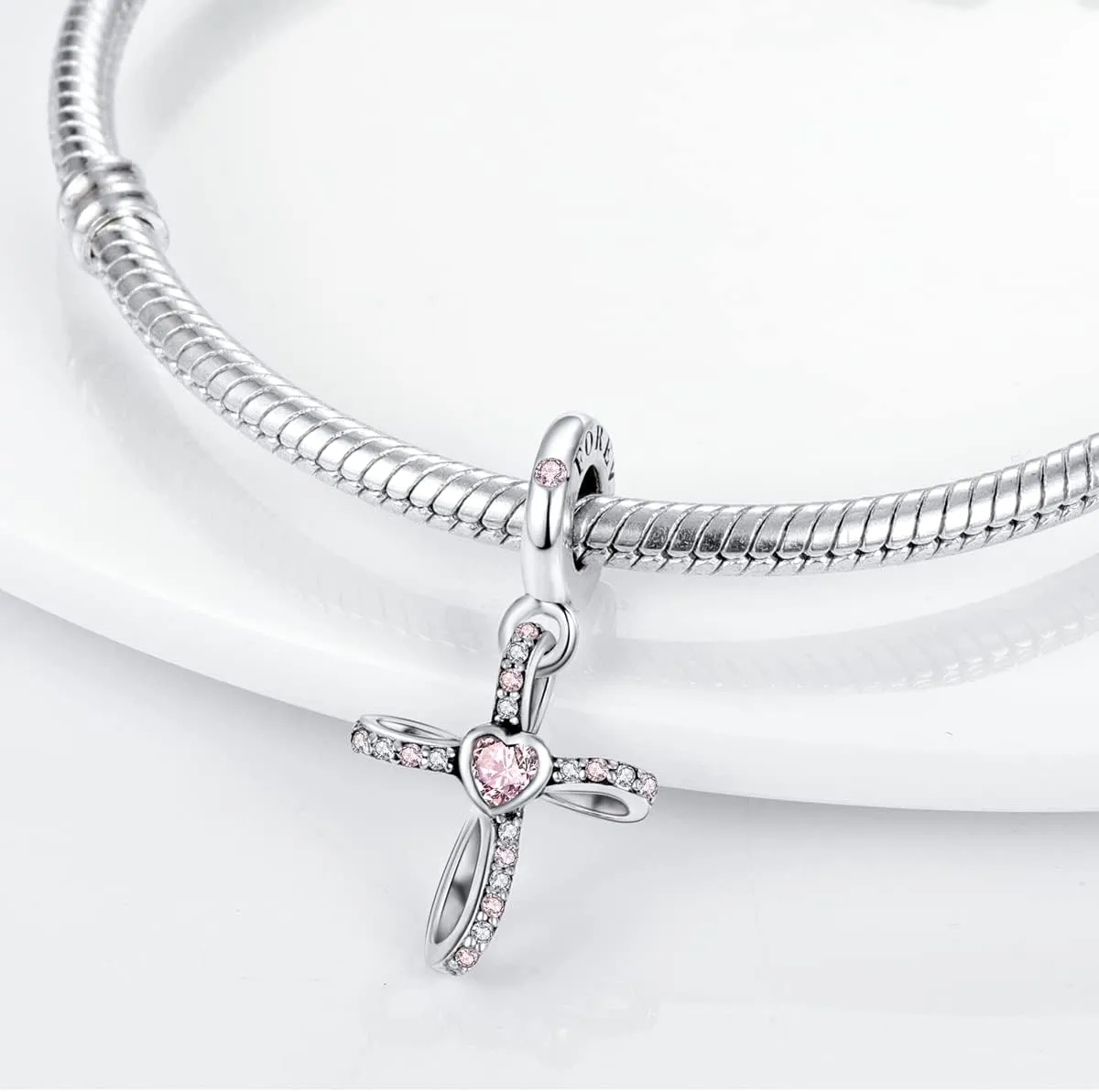 Parmuz 925 Sterling Silver Charms for Bracelet Necklace Mom Heart Love Dangle Charm Beads for Women Mother Pendant Jewelry