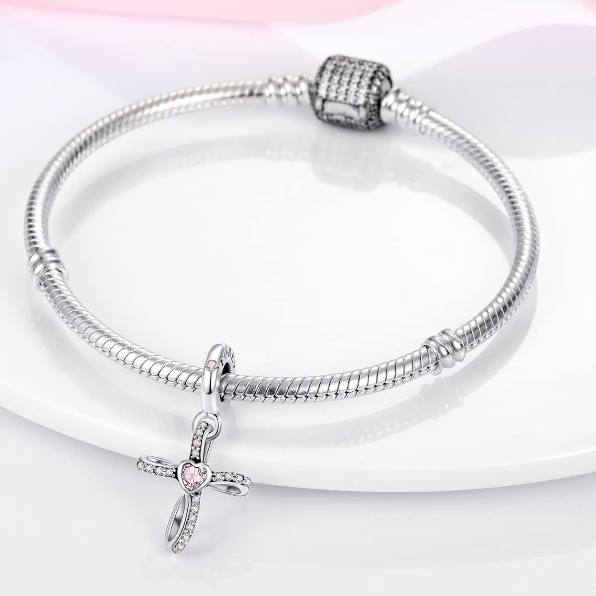 Parmuz 925 Sterling Silver Charms for Bracelet Necklace Mom Heart Love Dangle Charm Beads for Women Mother Pendant Jewelry