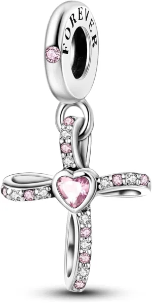 Parmuz 925 Sterling Silver Charms for Bracelet Necklace Mom Heart Love Dangle Charm Beads for Women Mother Pendant Jewelry