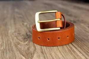 Personalized full grain men leather belt