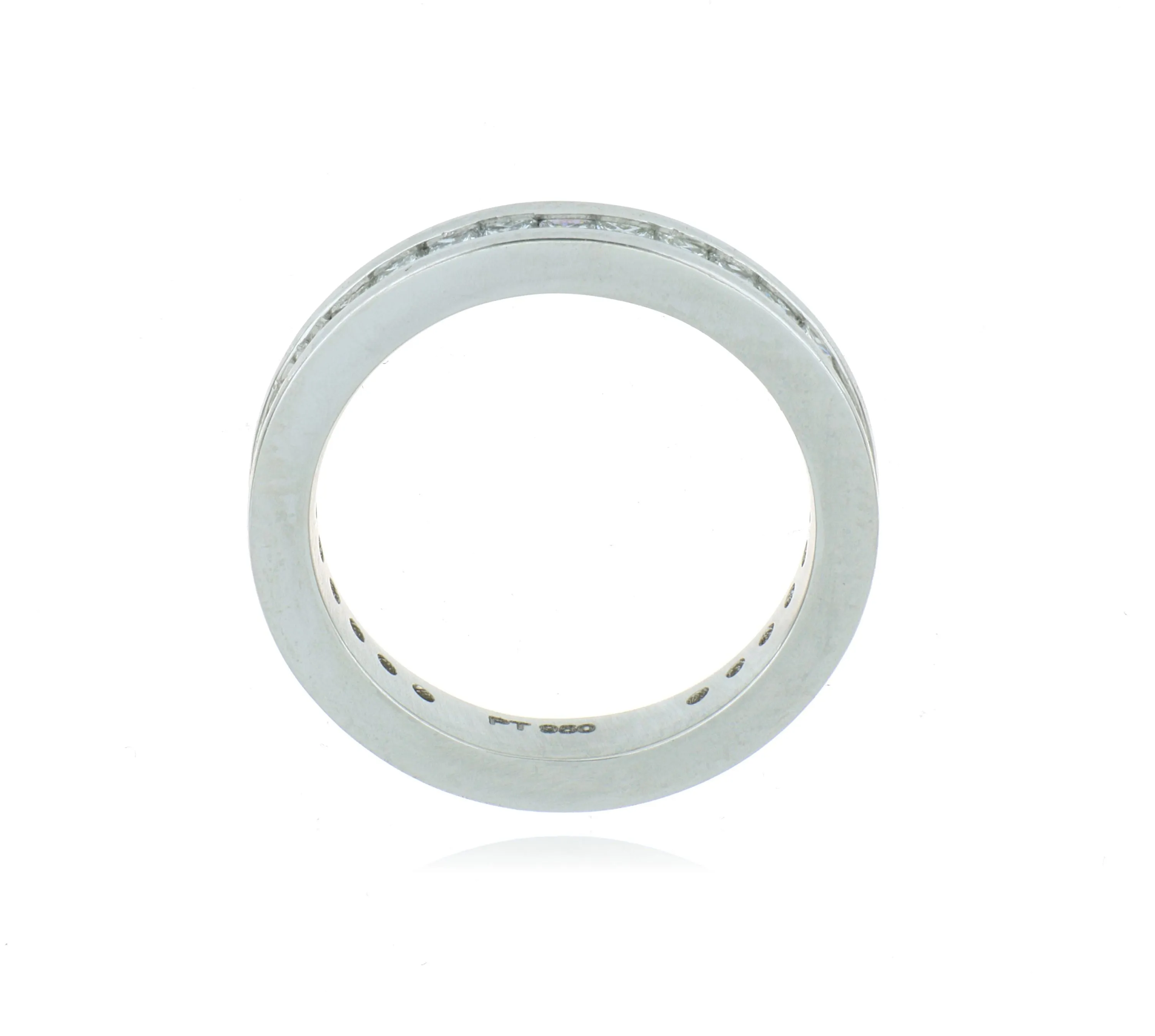 Platinum Channel Set Diamond Eternity Wedding Band
