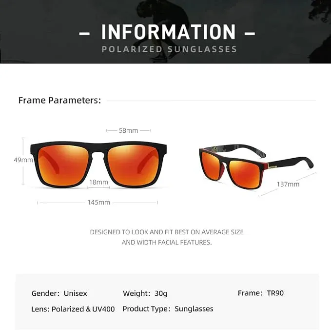 Polarized square sunglasses Polarized sunglasses For Men Women Outdoor Sports Driving Glasses Golfing