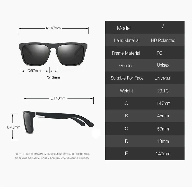 Polarized square sunglasses Polarized sunglasses For Men Women Outdoor Sports Driving Glasses Golfing