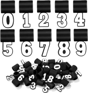 Silica Gel Baseball Necklaces Number Pendants, Silicone Number 0-9 Pendant Sports Pendants for Baseball Necklace Pick Your Lucky Number