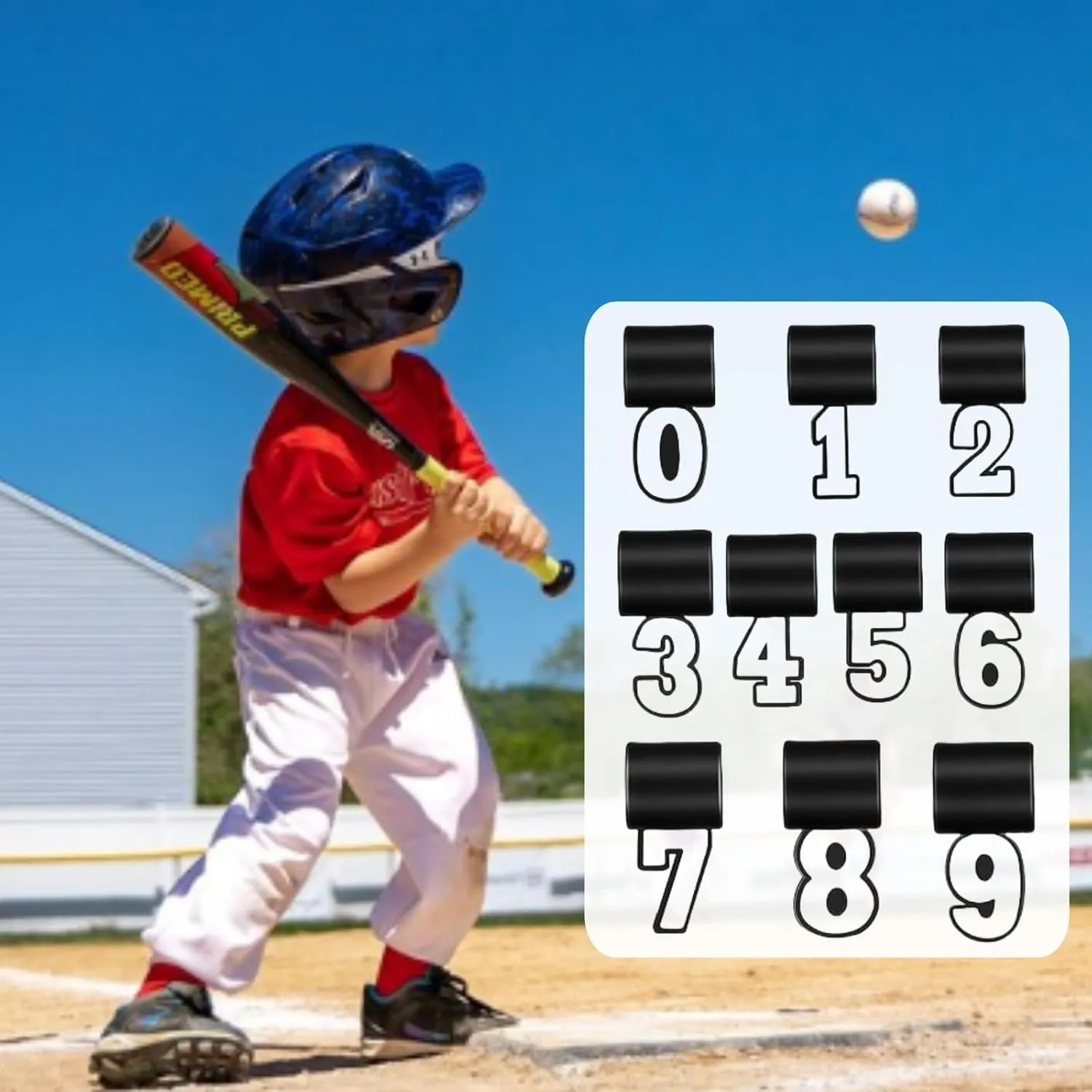 Silica Gel Baseball Necklaces Number Pendants, Silicone Number 0-9 Pendant Sports Pendants for Baseball Necklace Pick Your Lucky Number