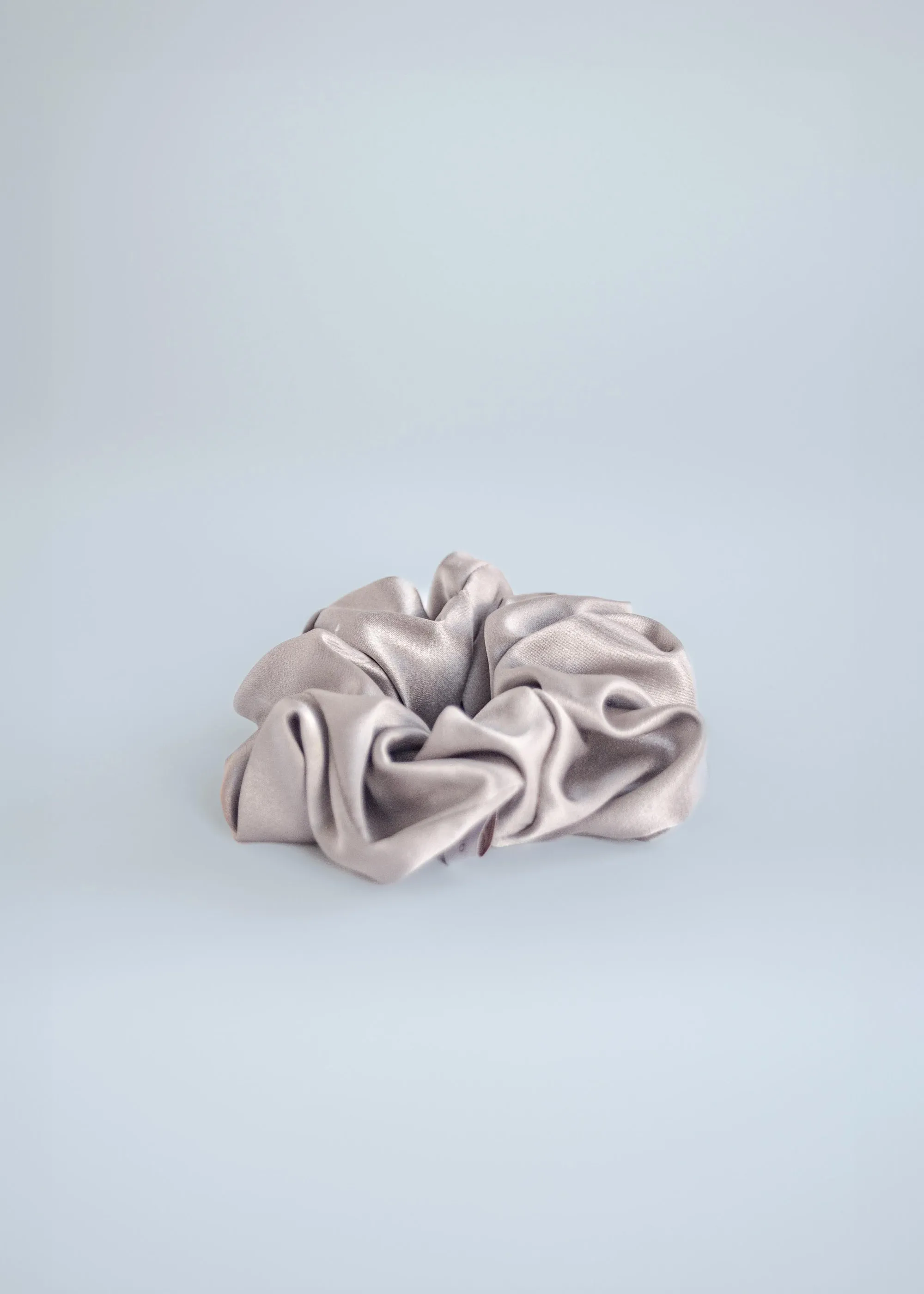 Silk Scrunchie in Champagne Pink