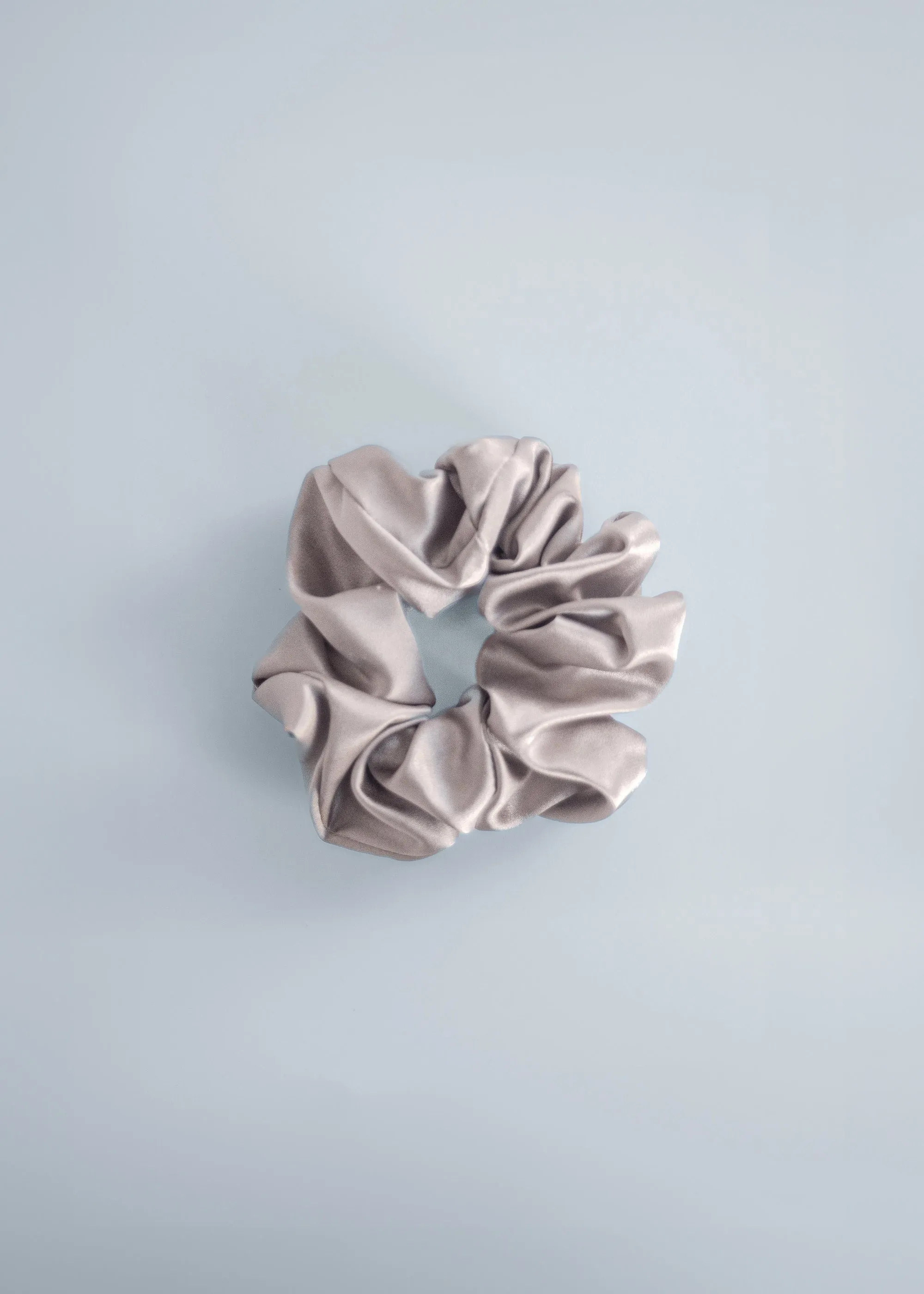 Silk Scrunchie in Champagne Pink